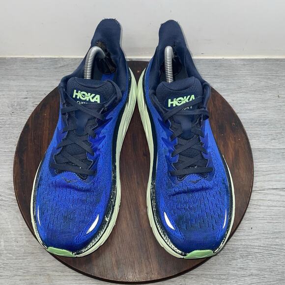 Hoka One One Clifton 8 Shoes Blue Mesh Running Walking Sneakers Men’s Size 10 D main image 5
